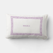 パープルギリシャ鍵モノグラムの腰枕 ランバークッション (裏面)