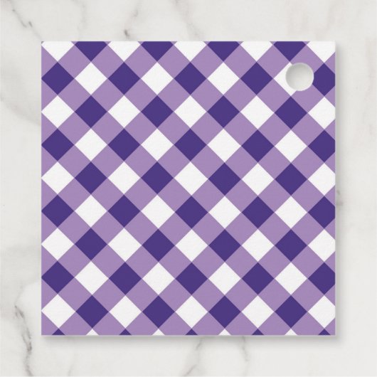 パープルギンガムとヒマワリありがとう フェイバータグ (裏面)