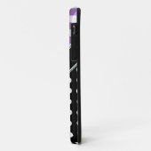 パープルギンガムブラック水玉模様iPhone 5ケース Case-Mate iPhoneケース (裏面/左)