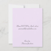 パープルギンガムベビーシャワー招待状 招待状 (裏面)