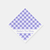 パープルギンガム スタンダードカクテルナプキン (角)