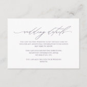 パープルクかわいらしラシク結婚ズのゲスト詳細 エンクロージャーカード (正面)