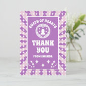 パープルクイーンハート誕生日サンキューカード 招待状 (スタンド正面)