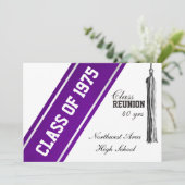 パープルクストライプラス付きバーシティ懇親会 招待状 (スタンド正面)