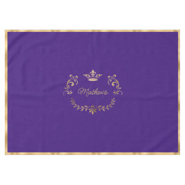 パープルクラウンクレストパーソナライズされたテーブルクロス テーブルクロス