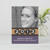 パープルクラシー鍵卒業招待状 招待状 (スタンド正面)