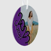 パープルクラス2023卒業写真 オーナメント (正面)