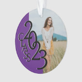 パープルクラス2023卒業写真 オーナメント (正面)