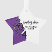パープルクラス2024卒業写真オーナメント オーナメント (裏面)