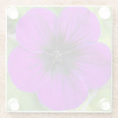 パープルクラネスビルゼラニウムフローラ ガラスコースター (裏面)