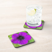 パープルクランズビルゼラニウムフローラ コースター (右側)