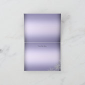 パープルクリスタルスノーフレーククリスマスサンキューカード サンキューカード (内部)