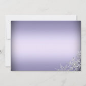 パープルクリスタルスノーフレーククリスマスディナーパーティー 招待状 (裏面)