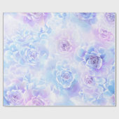 パープルクリスタルバラ ラッピングペーパー (フラット)