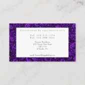 パープルクリスタルボール&アメジスト占い 名刺 (裏面)