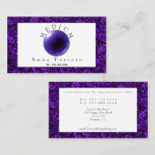 パープルクリスタルボール&アメジスト占い 名刺 (正面/裏面)