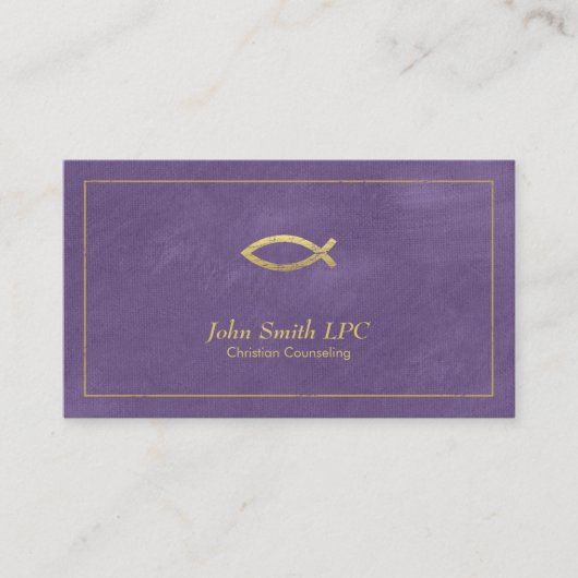 パープルクリスチャンカウンセラーイクサスアポイントメント 予約カード (正面)