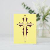 パープルクリスチャン・クロス ポストカード (スタンド正面)