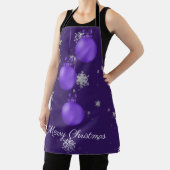パープルクリスマスオーナメントエプロン エプロン (インサイチュ)