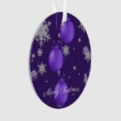 パープルクリスマスオーナメントズホリデーオーナメント オーナメント (正面)