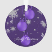 パープルクリスマスオーナメントズホリデーオーナメント オーナメント (裏面)