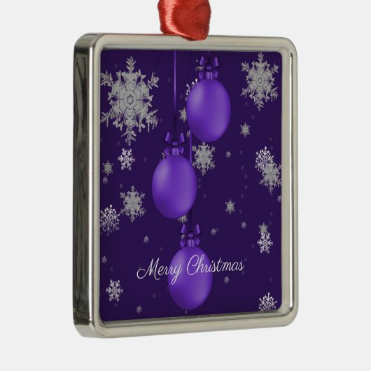 パープルクリスマスオーナメントズホリデーオーナメント メタルオーナメント (右)