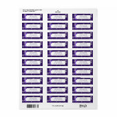 パープルクリスマスオーナメント住所 シール (フルシート)