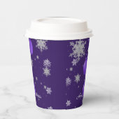 パープルクリスマスオーナメント紙カップ 紙コップ (左)