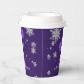 パープルクリスマスオーナメント紙カップ 紙コップ (右)