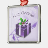 パープルクリスマスギフトセラミックオーナメント メタルオーナメント (左)