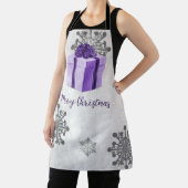 パープルクリスマスギフトホリデーエプロン エプロン (インサイチュ)