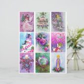 パープルクリスマスクリップアート (スタンド正面)