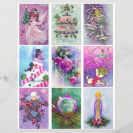 パープルクリスマスクリップアート