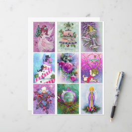 パープルクリスマスクリップアート