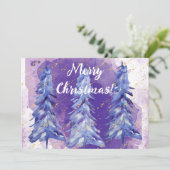 パープルクリスマスツリーゴールデンスノーフレーク シーズンカード (スタンド正面)