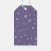 パープルクリスマスツリーメリークリスマスギフトラベル ギフトタグ (裏面)