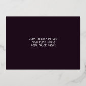 パープルクリスマステーマ懸命パステルスケッチ 箔シーズンカード (裏面)