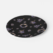 パープルクリスマスパーティープレート- set 2 ペーパープレート (アングル)