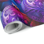 パープルクリスマスラッピング紙 ラッピングペーパー (ロールコーナー)