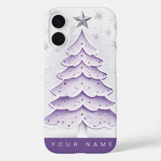 パープルクリスマス iPhone 16ケース