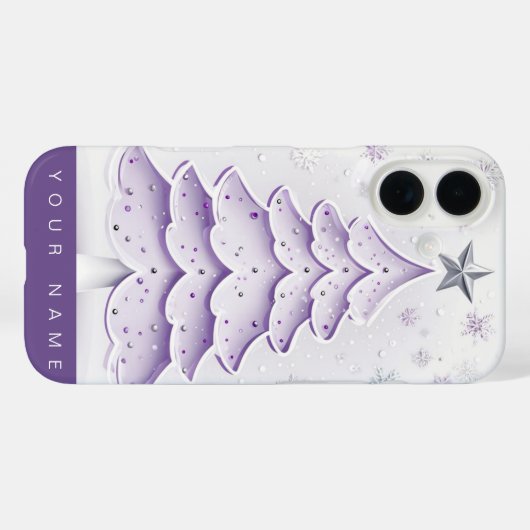 パープルクリスマス Case-Mate iPhoneケース (裏面 (横))