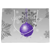 パープルクリファンシースマスオーナメント抱き枕 ラージペーパーバッグ (正面)