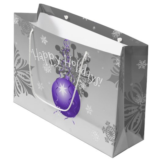 パープルクリファンシースマスオーナメント抱き枕 ラージペーパーバッグ (正面アングル)