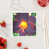 パープルクリムゾンリリー スタンダードカクテルナプキン (インサイチュ)