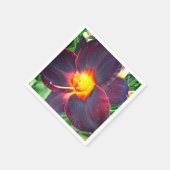 パープルクリムゾンリリー スタンダードカクテルナプキン (角)