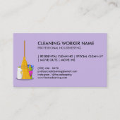 パープルクリーニングサービスハウスキーパー清掃員 名刺 (正面)