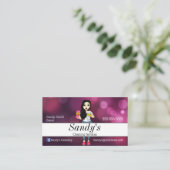 パープルクリーニングサービス 名刺 (スタンド正面)