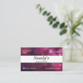 パープルクリーニングサービス 名刺 (スタンド正面)