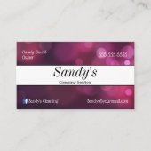 パープルクリーニングサービス 名刺 (正面)