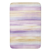 パープルクリームアイリスストライプ バスマット (正面縦)